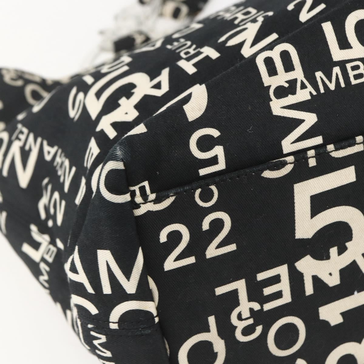 Chanel 31 Rue Cambon Beach Zip Tote Printed Canvas, BLACK, CANVAS, Tote bag