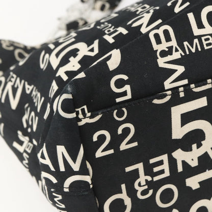 Chanel 31 Rue Cambon Beach Zip Tote Printed Canvas, BLACK, CANVAS, Tote bag