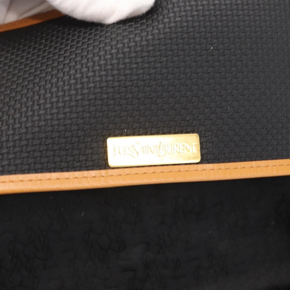 Saint Laurent Vintage Shoulder Bag Canvas, BLACK, CANVAS, Shoulder bag