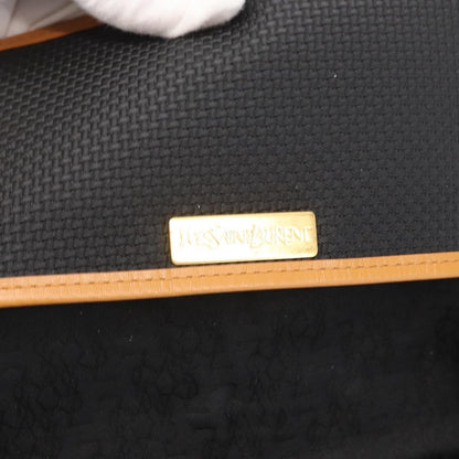 Saint Laurent Vintage Shoulder Bag Canvas, BLACK, CANVAS, Shoulder bag
