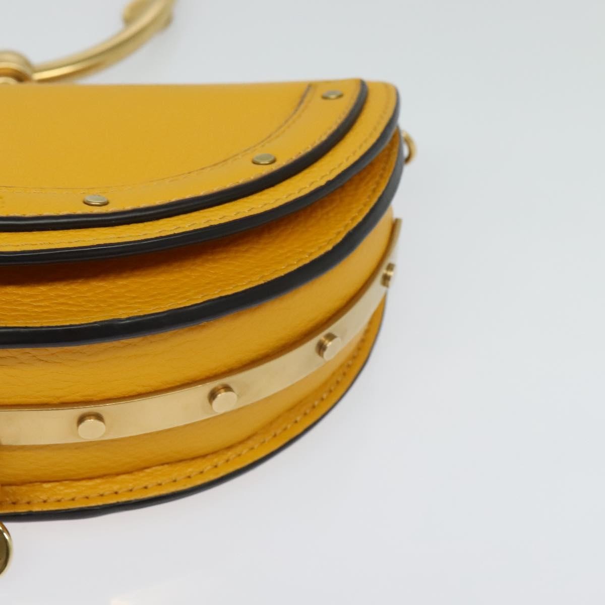 Chloe Nile Minaudière Leather, GOLD, LEATHER, Handbag