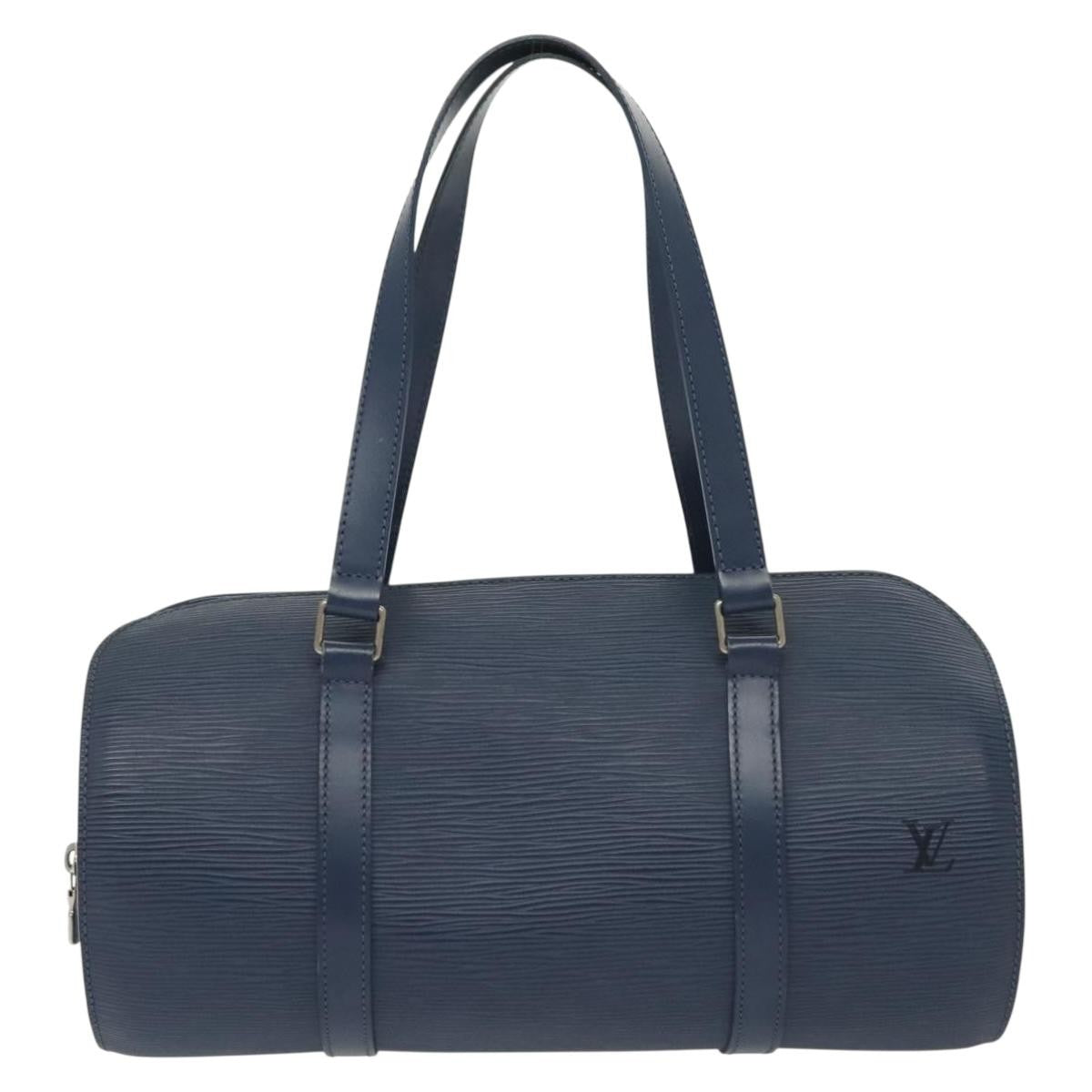 Louis Vuitton Soufflot Handbag Epi Leather, BLUE, LEATHER, Handbag