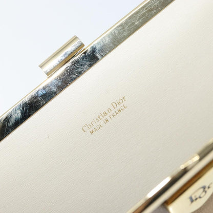 Christian Dior Logo Pouch Leather, BEIGE, LEATHER, Clutche & pouche