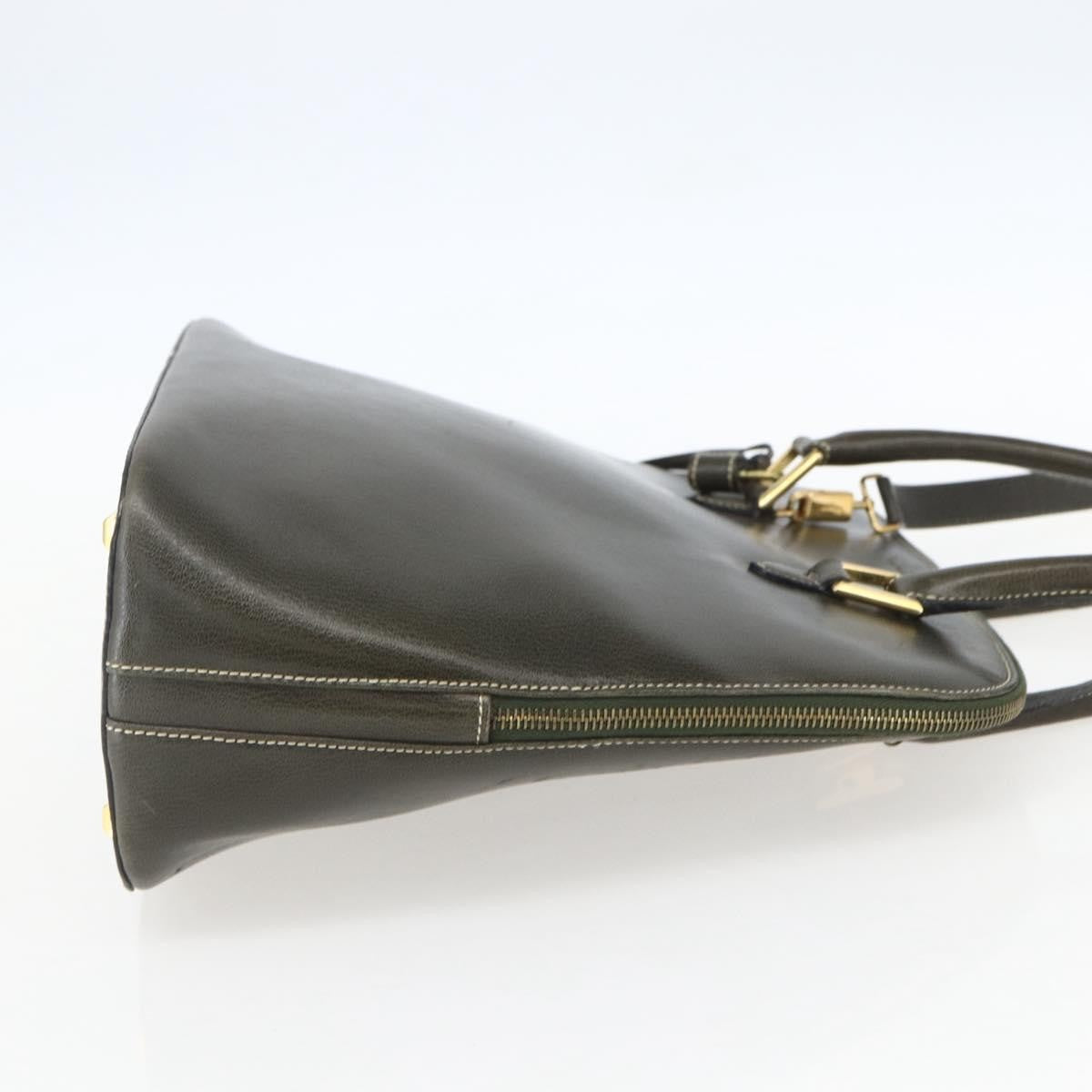 Salvatore Ferragamo Vintage Handbag Leather, KHAKI, LEATHER, Handbag