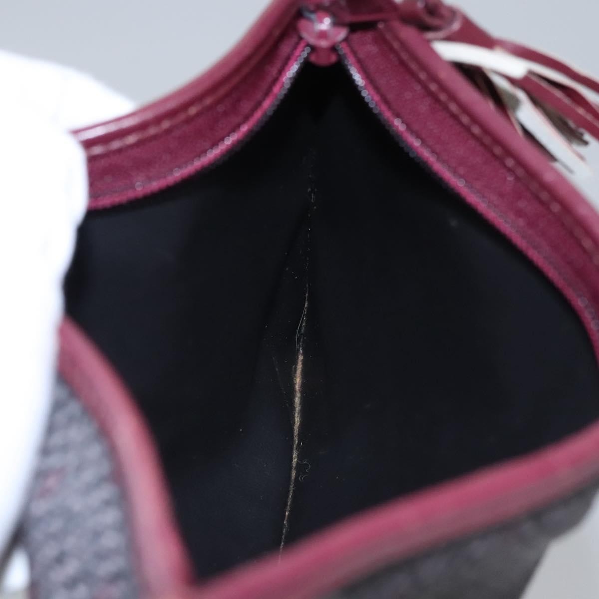 Saint Laurent Zipped Pouch Canvas, GRAY, PVC, Clutche & pouche