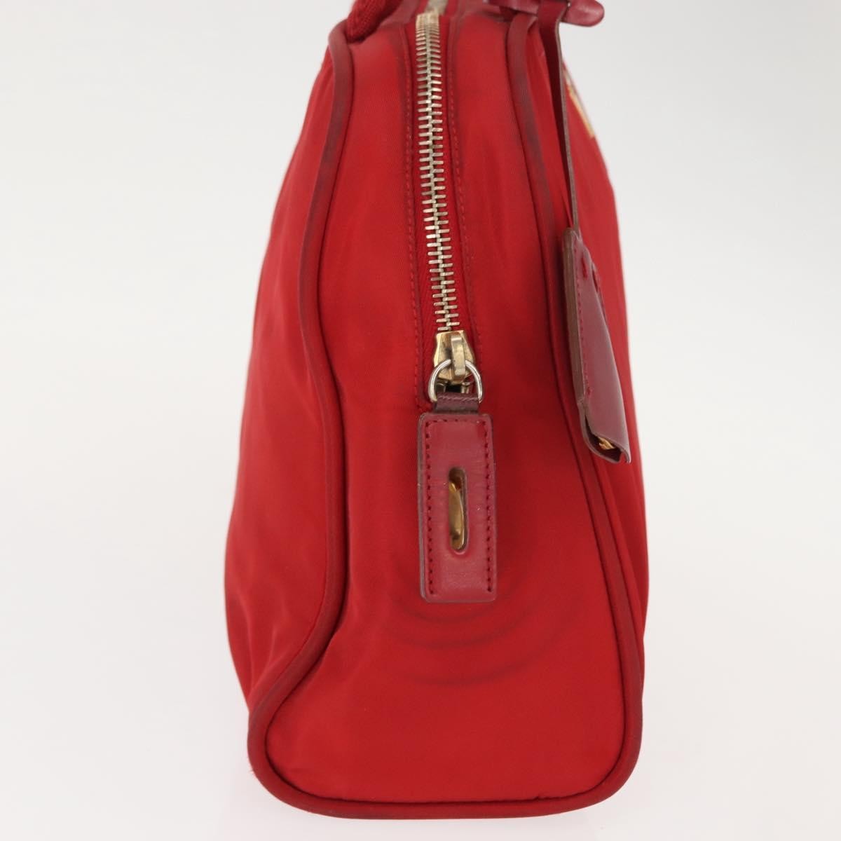 Prada Zip Around Tote Tessuto, RED, NYLON, Handbag