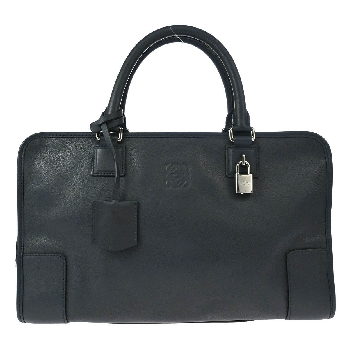 Loewe Amazona NM Bag Leather, NAVY, LEATHER, Handbag