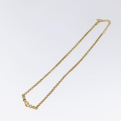 Christian Dior CD Pendant Necklace Gold-plated, GOLD, METAL, Necklace