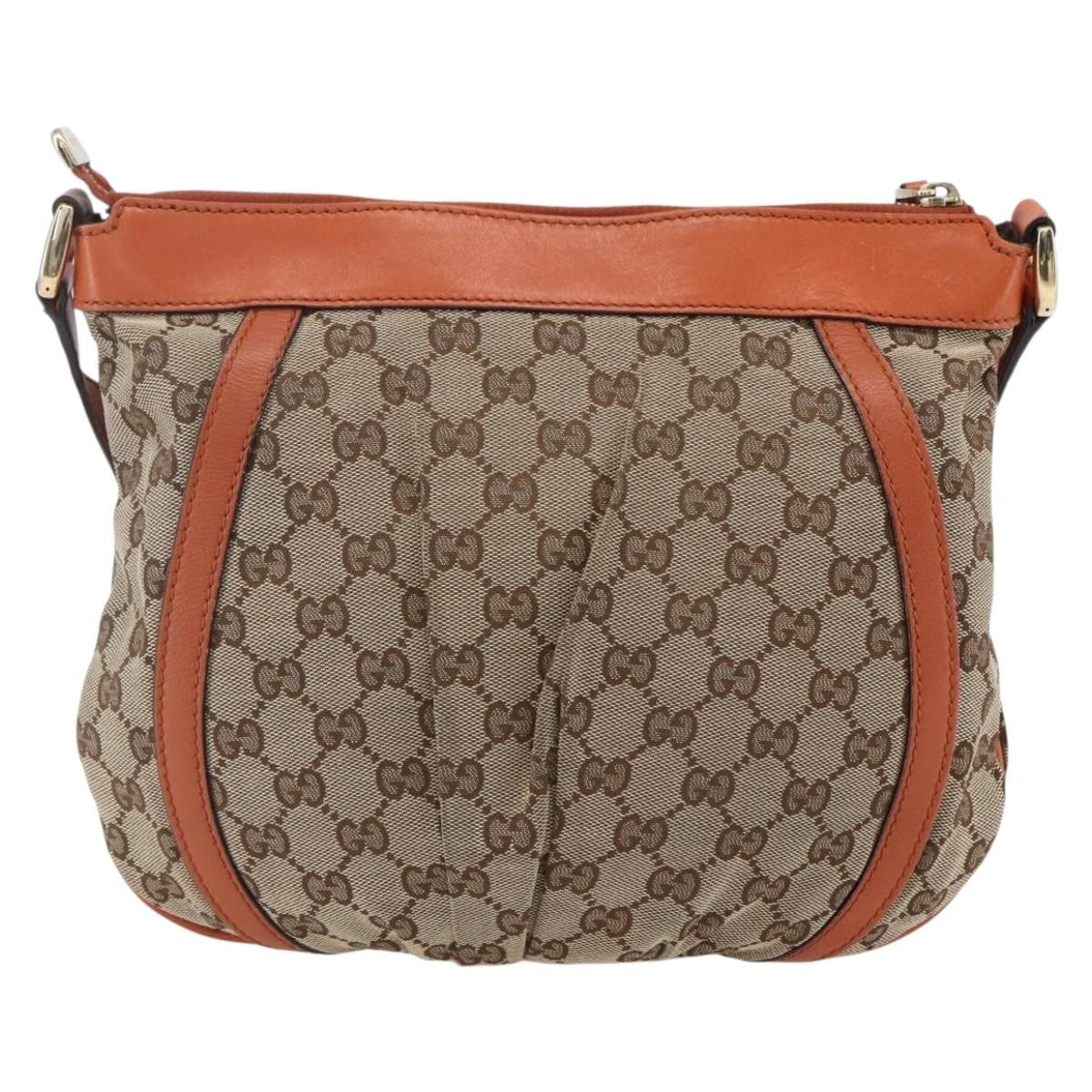 Gucci D Ring Messenger Bag GG Canvas, BEIGE, CANVAS, Shoulder bag