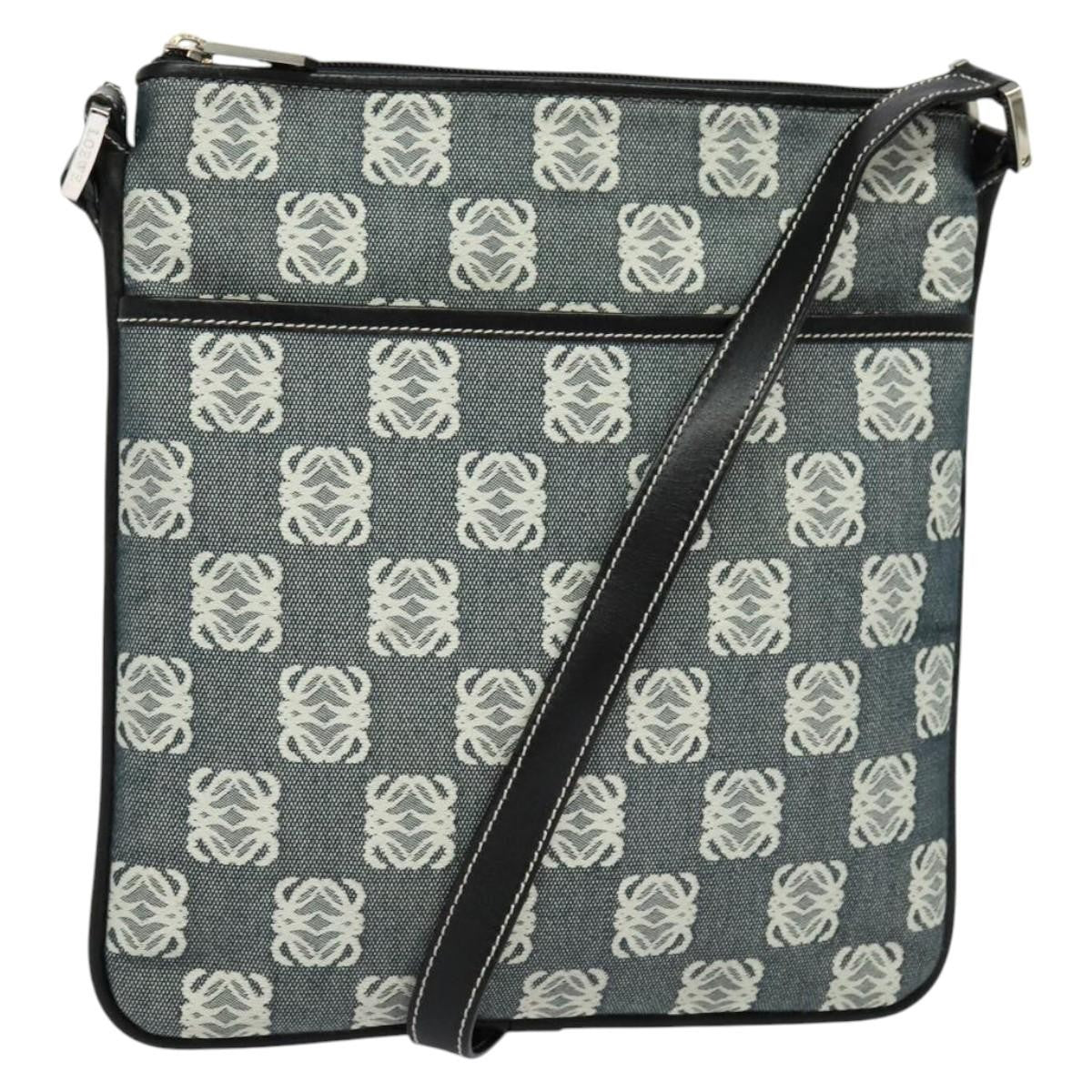 Loewe Anagram Shoulder Bag Canvas, GRAY, CANVAS, Shoulder bag