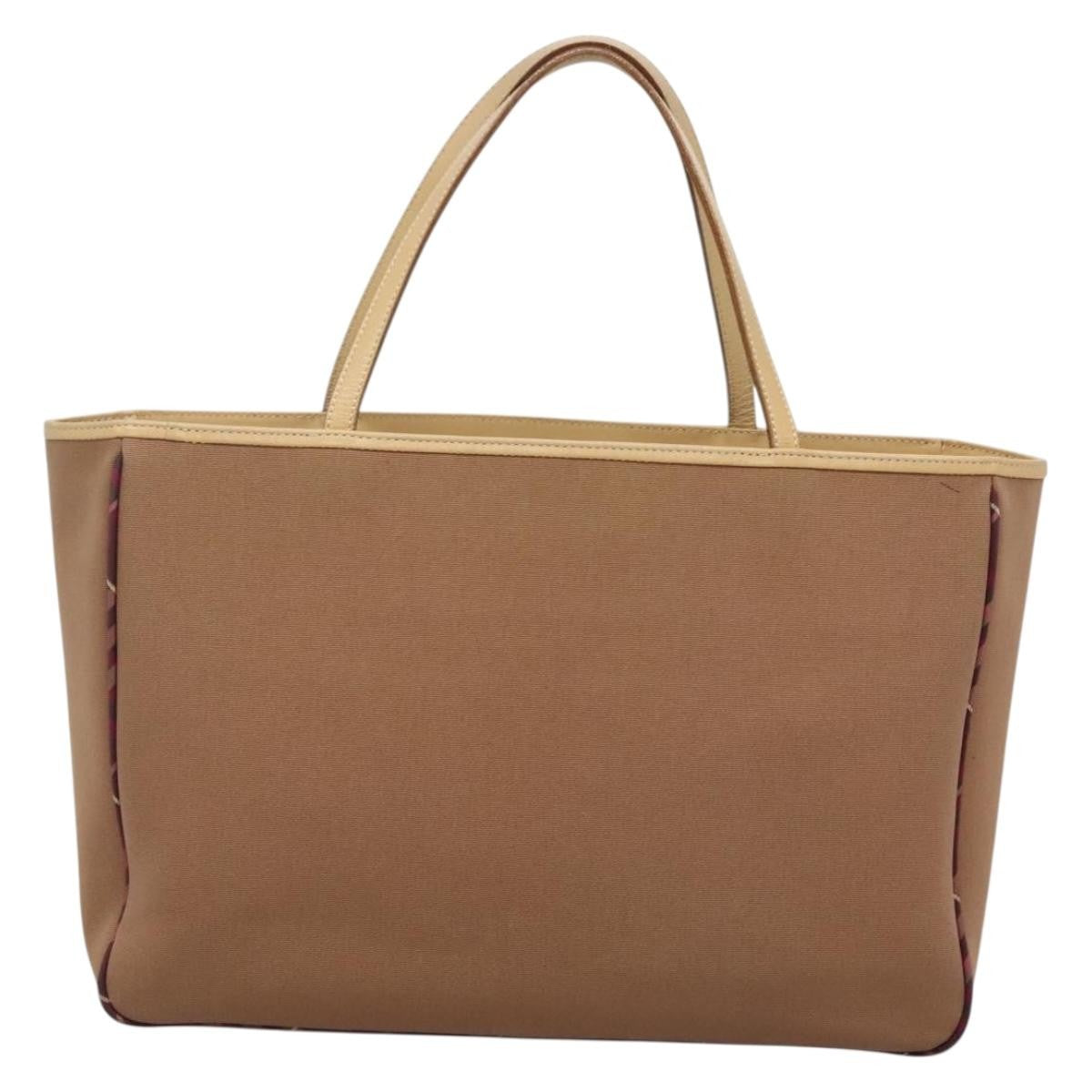 Burberry Nova Check Tote Leather, BEIGE, CANVAS, Tote bag