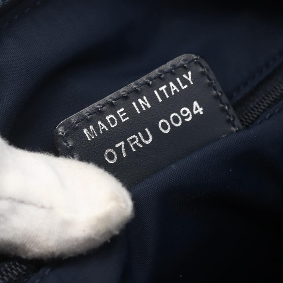 Christian Dior Vintage Trotter Shoulder Bag Canvas, NAVY, CANVAS, Shoulder bag