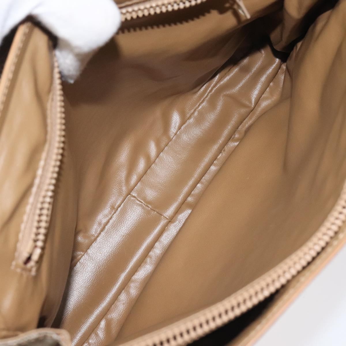 Celine Vintage Macadam Handbag Canvas, BEIGE, CANVAS, Handbag