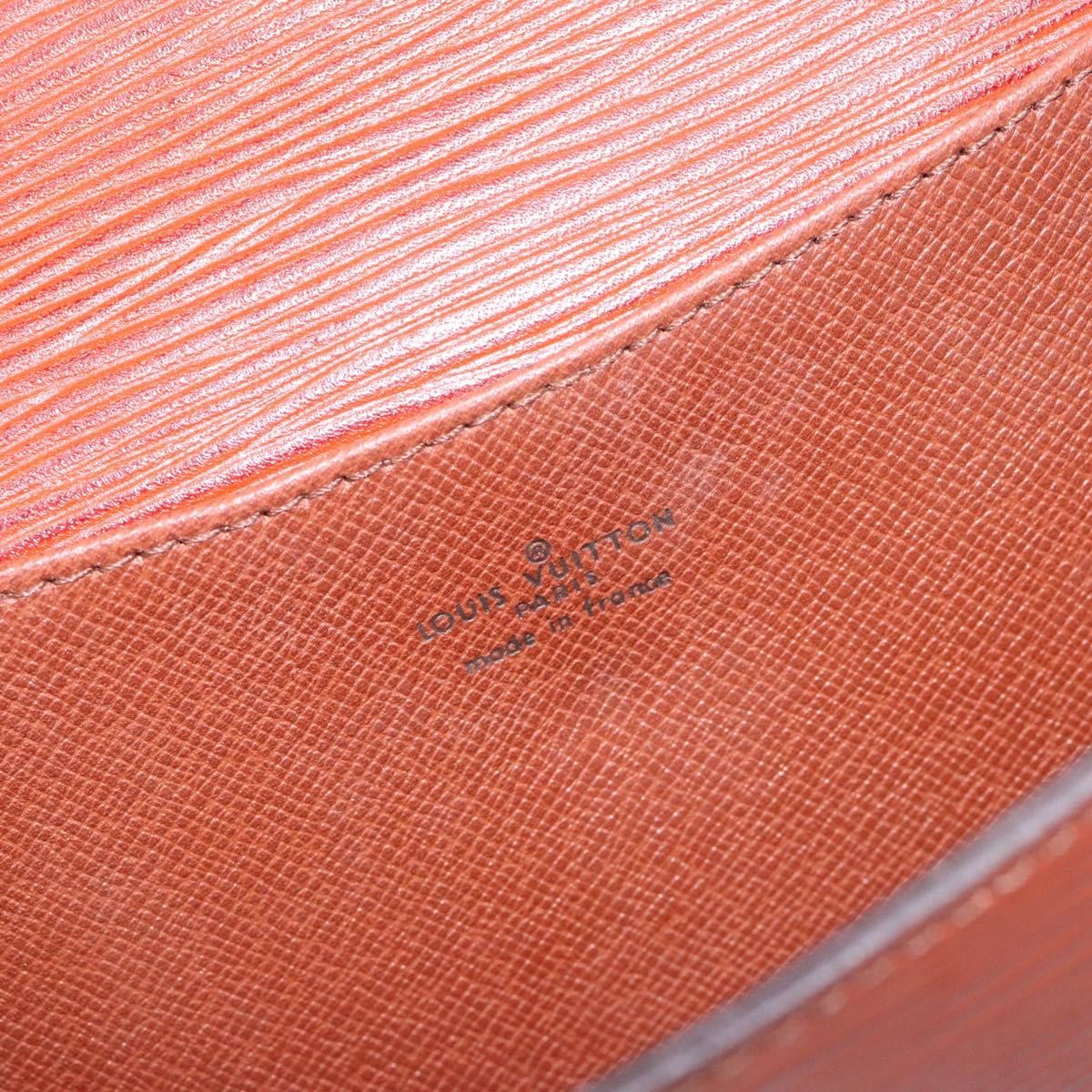 Louis Vuitton Vintage Montaigne Clutch Epi Leather, BROWN, LEATHER, Clutche & pouche