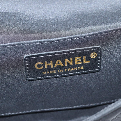 Chanel Chain Flap Shoulder Bag Quilted Nylon, BLACK, NYLON, Shoulder bag