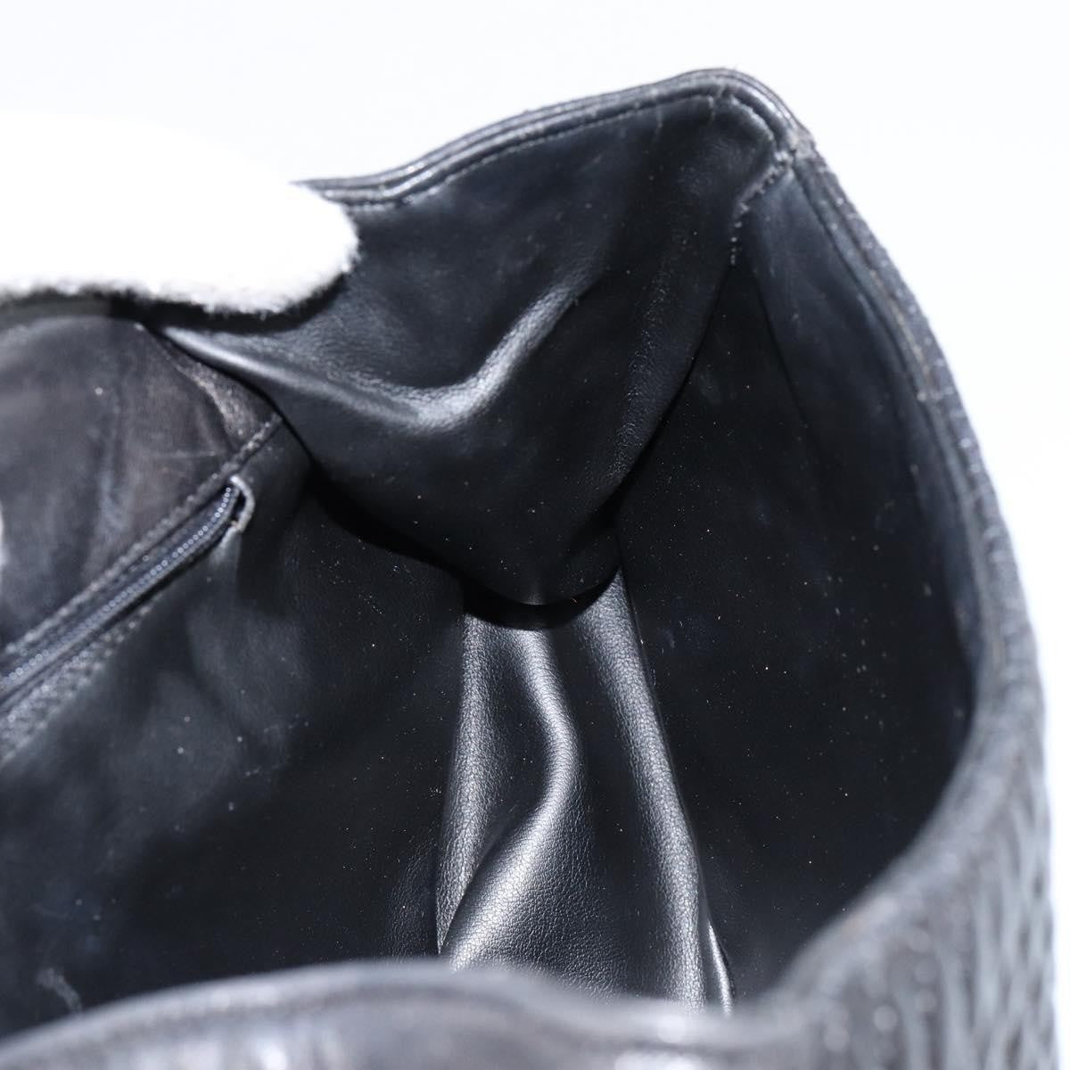 Bally Vintage Handbag Quilted Leather, BLACK, LEATHER, Handbag