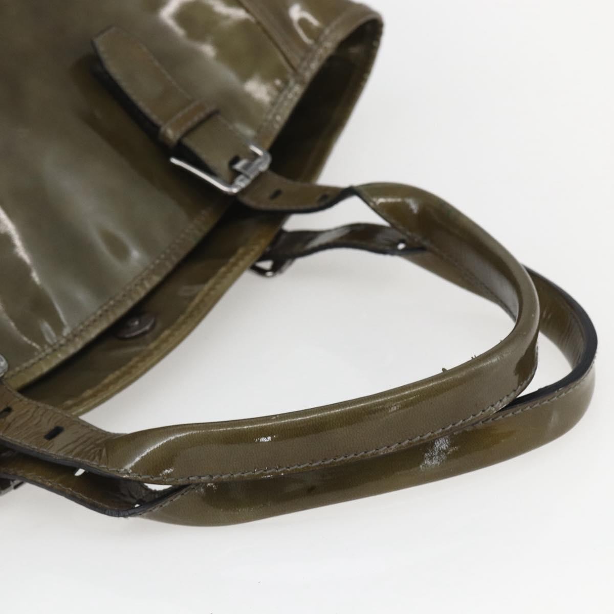 Salvatore Ferragamo Vintage Tote bag Leather, GREEN, PATENT_LEATHER, Tote bag