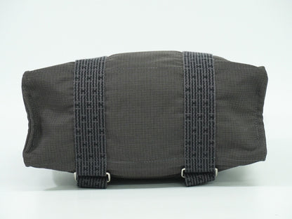 Hermes Herline Backpack Canvas, GRAY, CANVAS, Backpack