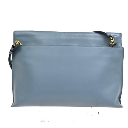 Loewe T Messenger Leather, Blue, Leather, Shoulder Bag