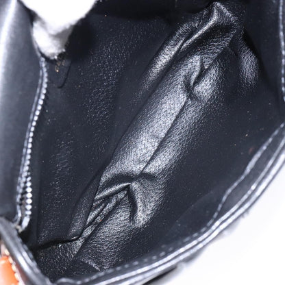 Celine Vintage Triomphe Shoulder Bag Leather, BLACK, LEATHER, Shoulder bag