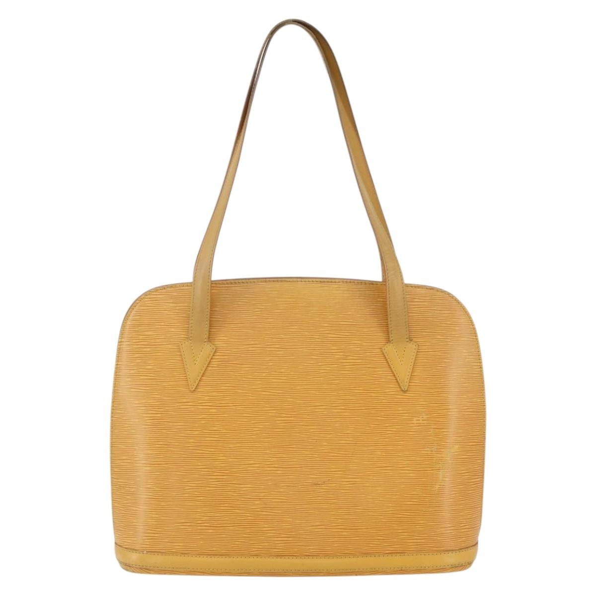 Louis Vuitton Lussac Handbag Epi Leather, YELLOW, LEATHER, Shoulder bag