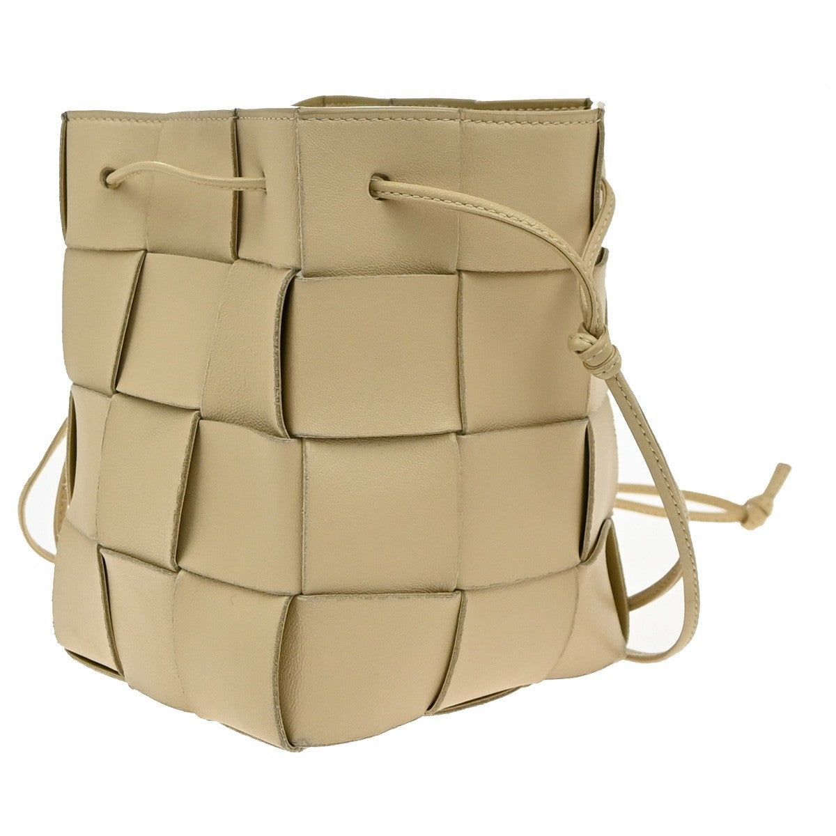 Bottega Veneta Cassette Bucket Bag Maxi Intrecciato Leather, BEIGE, LEATHER, Shoulder bag