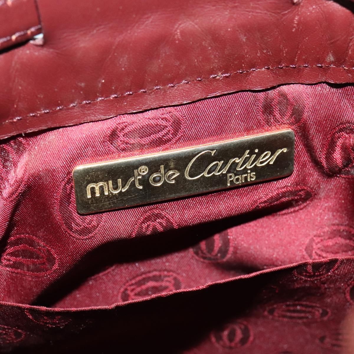 cartier Must de cartier bag Leather, BURGUNDY, LEATHER, Shoulder bag