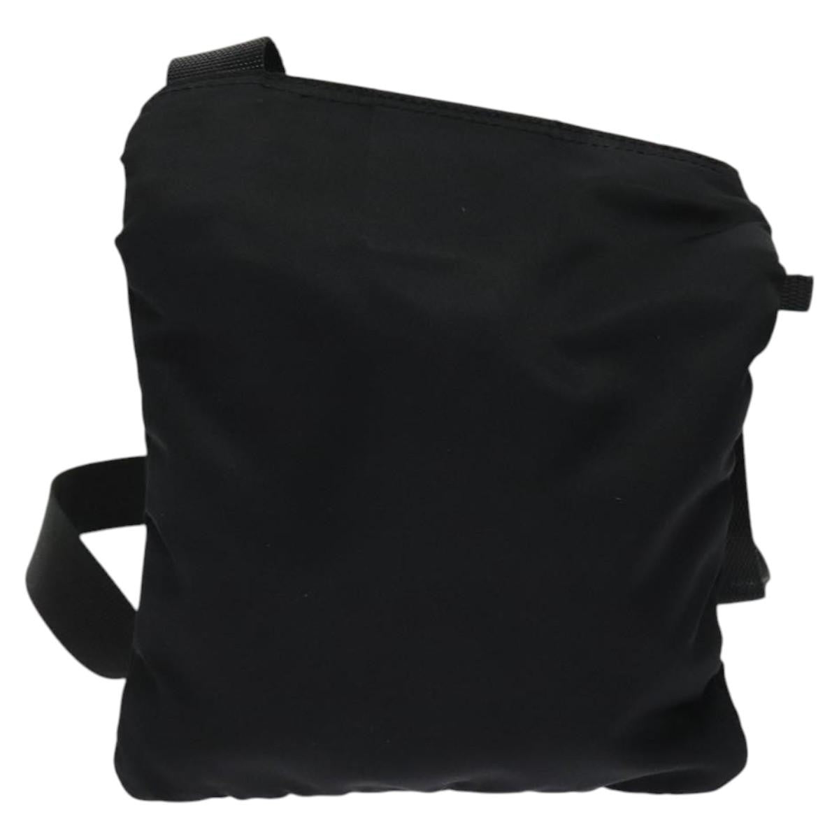 Prada Flat Messenger Bag Tessuto, BLACK, NYLON, Shoulder bag