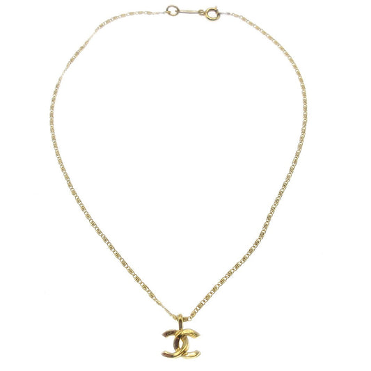 Chanel CC Pendant Necklace Metal, GOLD, GOLD_PLATED, Necklace