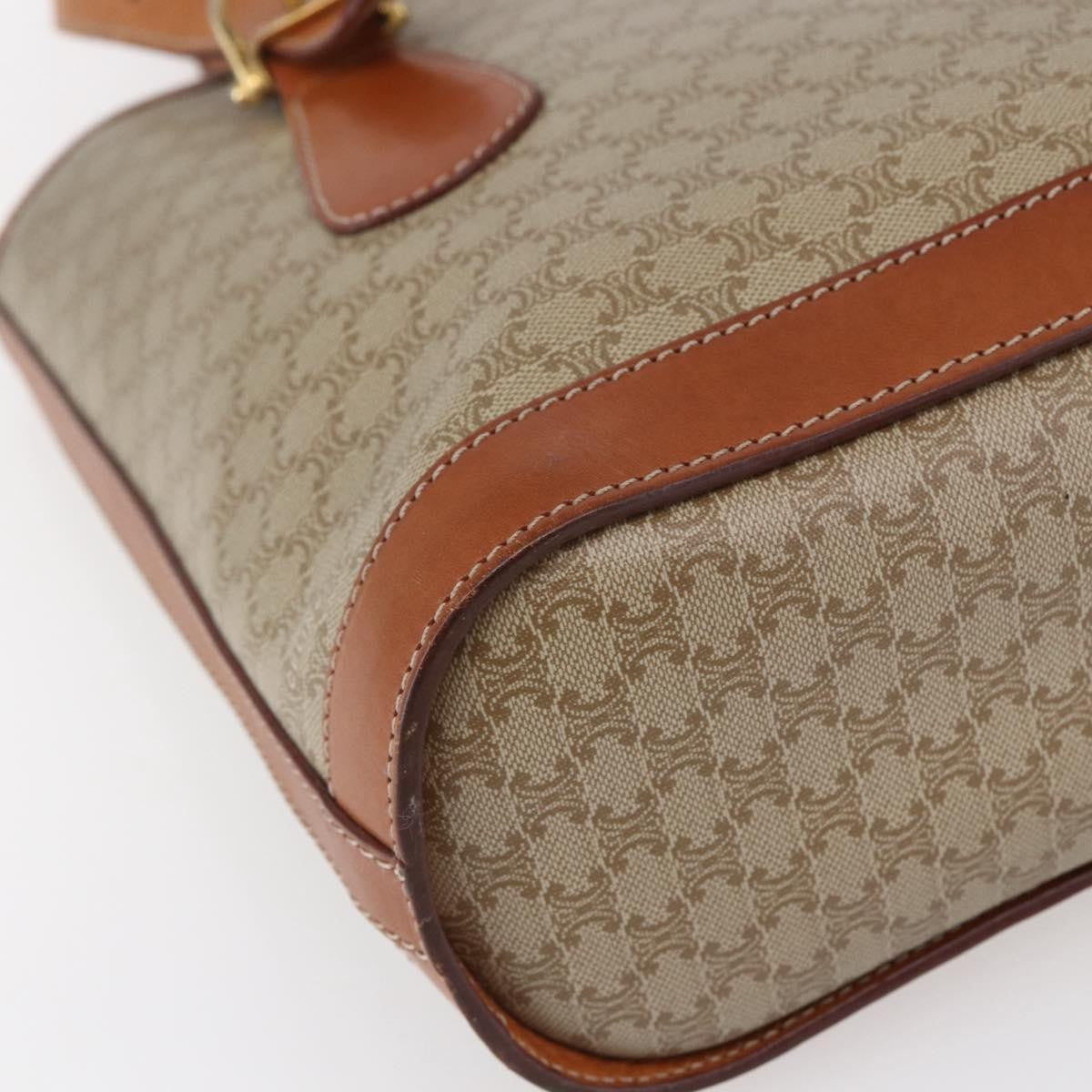 Celine Vintage Macadam Tote bag Canvas, BEIGE, PVC, Tote bag