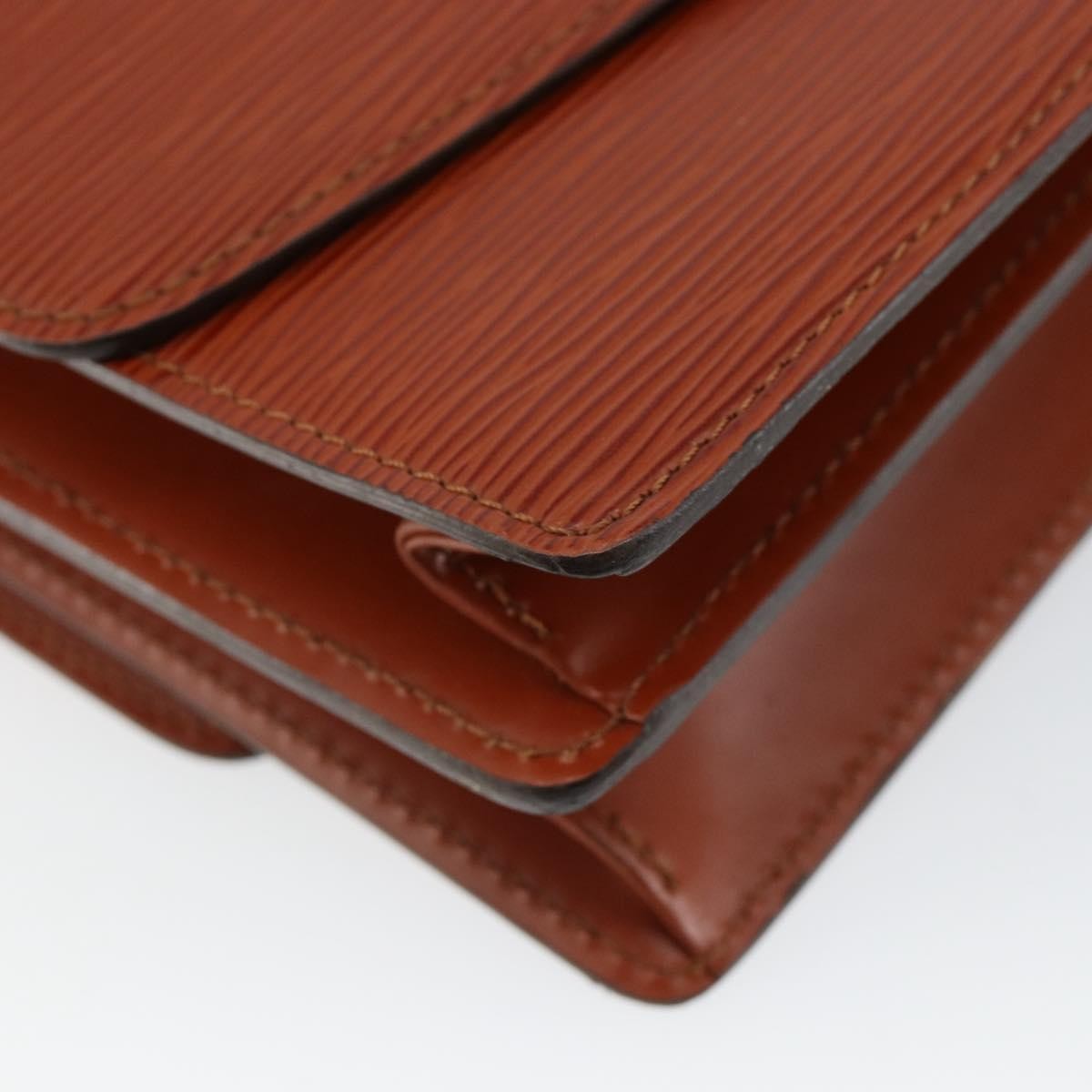 Louis Vuitton Grenelle Shoulder Bag Epi Leather, BROWN, LEATHER, Shoulder bag