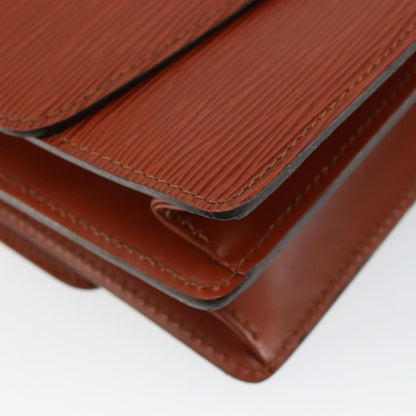 Louis Vuitton Grenelle Shoulder Bag Epi Leather, BROWN, LEATHER, Shoulder bag