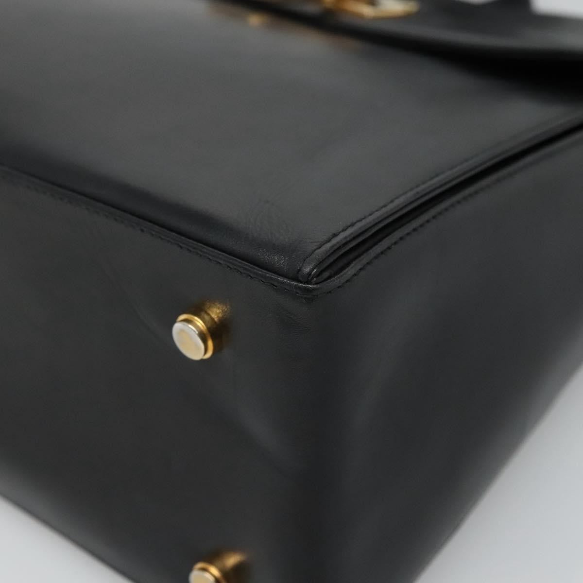 Salvatore Ferragamo Gancini Convertible Top Handle Bag Leather, BLACK, LEATHER, Handbag