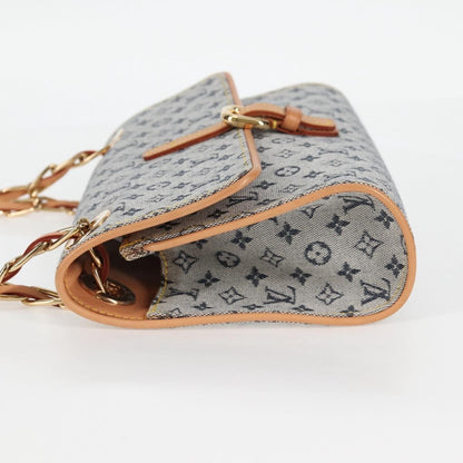 Louis Vuitton Camille Handbag Mini Lin, BLUE, CANVAS, Handbag