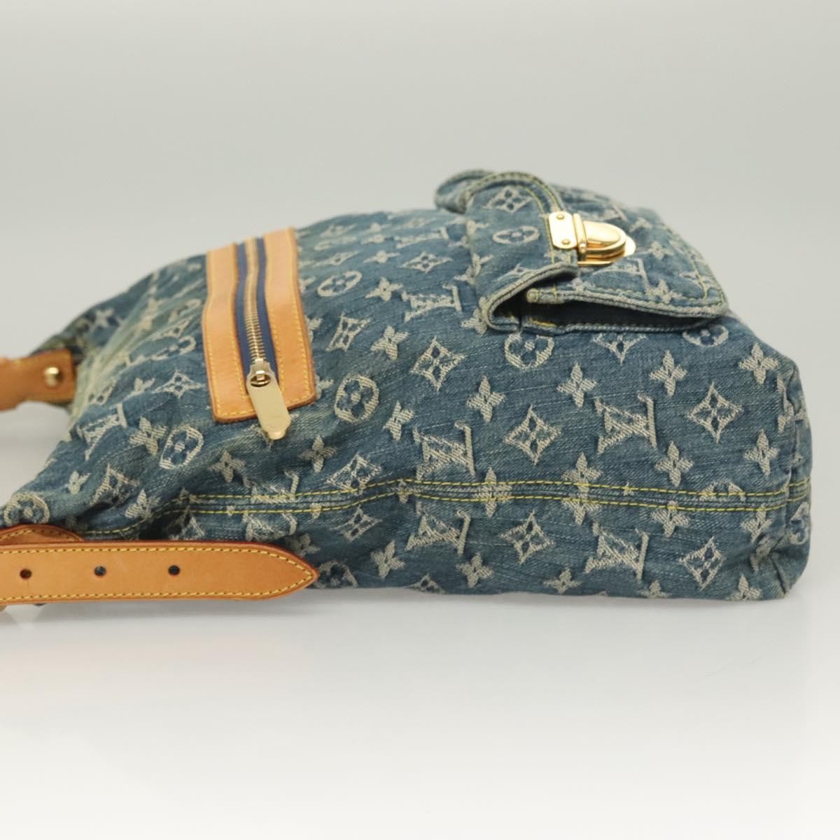 Louis Vuitton Baggy Handbag Denim, BLUE, DENIM_JEANS, Shoulder bag