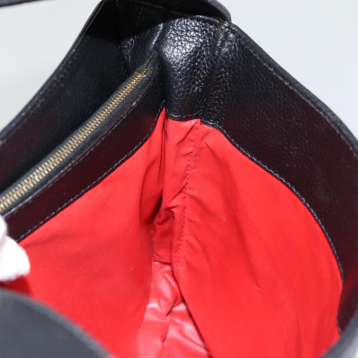 Celine Shoulder Bag Leather, BLACK, LEATHER, Shoulder bag