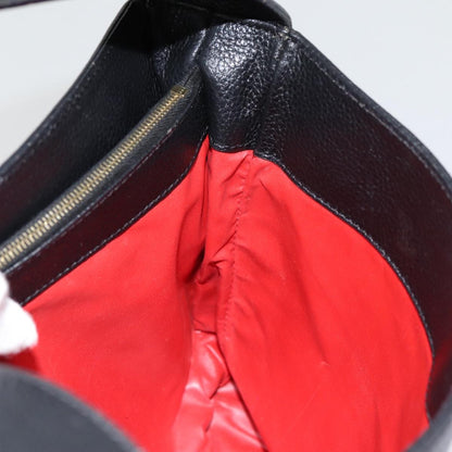 Celine Shoulder Bag Leather, BLACK, LEATHER, Shoulder bag