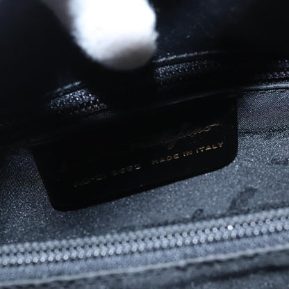 Salvatore Ferragamo Gancini Shoulder Bag Leather, BLACK, LEATHER, Shoulder bag