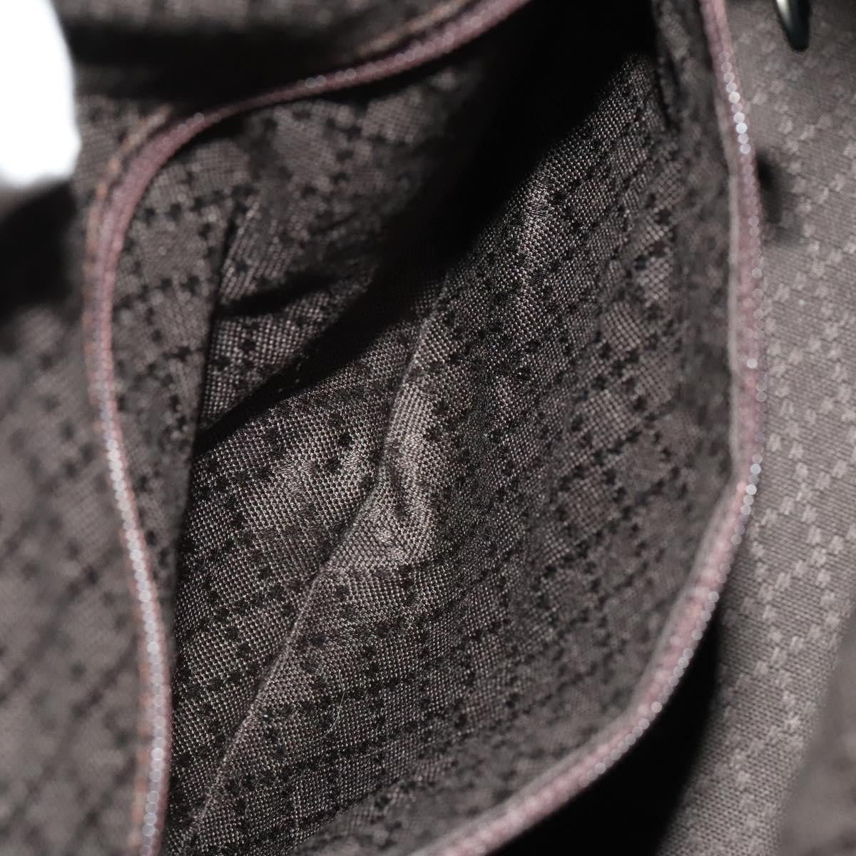 Gucci Vintage Bamboo Handle Bag Nylon, BROWN, NYLON, Handbag