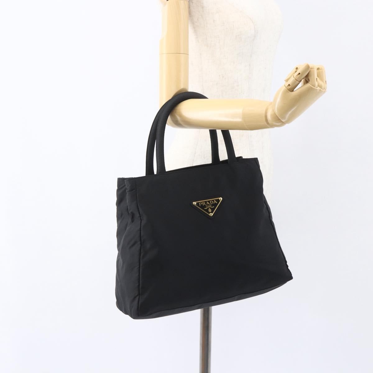 Prada Vintage Tote Nylon, BLACK, NYLON, Tote bag