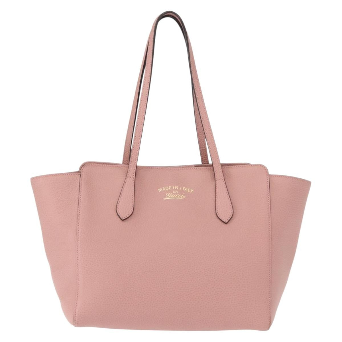 Gucci Swing Tote Leather, PINK, LEATHER, Tote bag