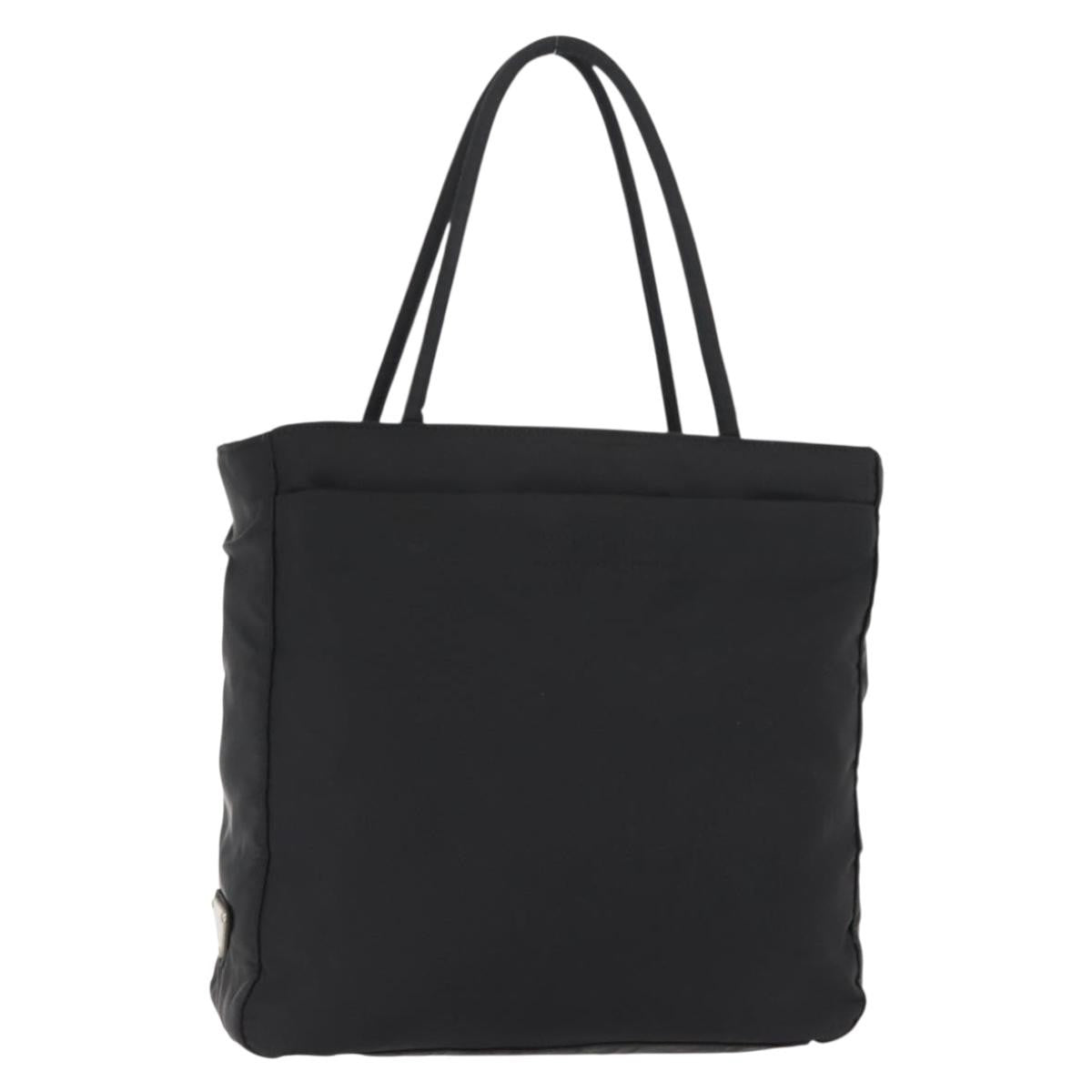 Prada Vintage Zip Tote Tessuto, BLACK, NYLON, Tote bag