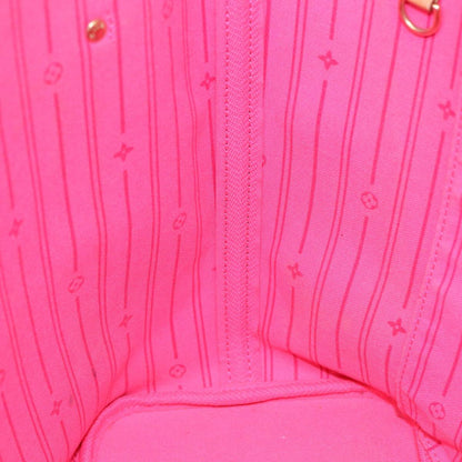Louis Vuitton Neverfull Tote Limited Edition Monogram Roses, PINK, CANVAS, Tote bag