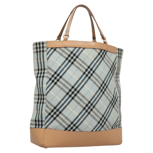 Burberry Nova Check Tote canvas check pattern, BLUE, CANVAS, Tote bag