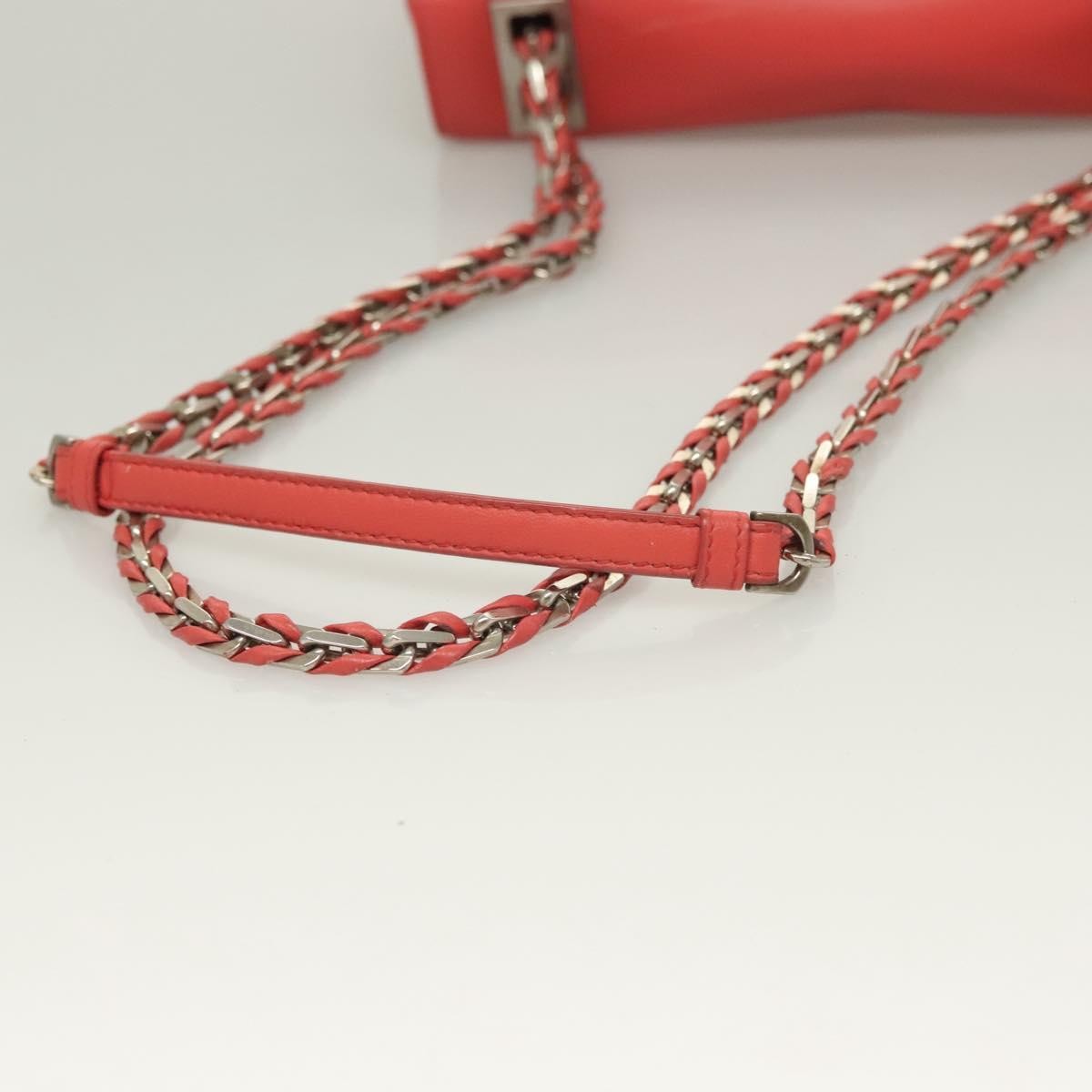 Fendi Be Baguette Flap Bag Leather, PINK, LEATHER, Shoulder bag