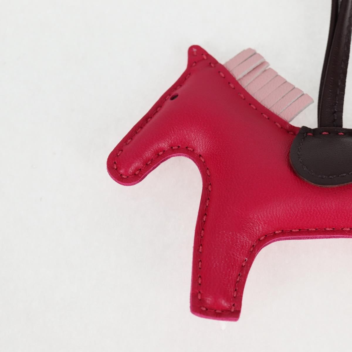 Hermes Pegase Rodeo Bag Charm Leather, PINK, LEATHER, Charms and Keychains