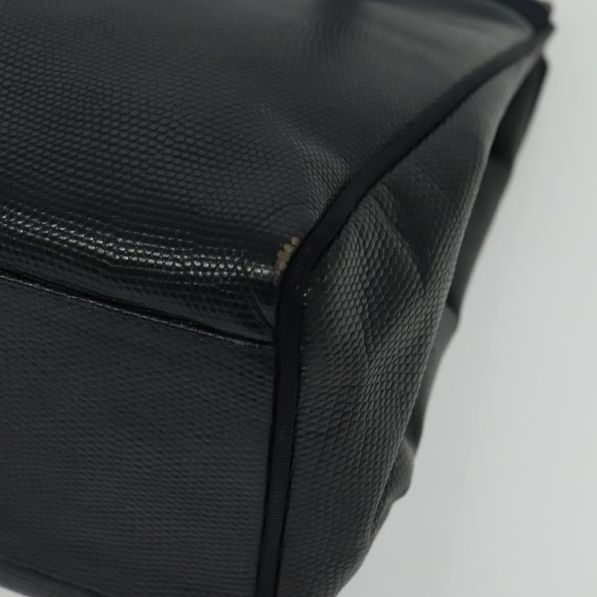 Salvatore Ferragamo Vintage Vara Bow Tote Lizard Embossed Leather, NAVY, LEATHER, Tote bag