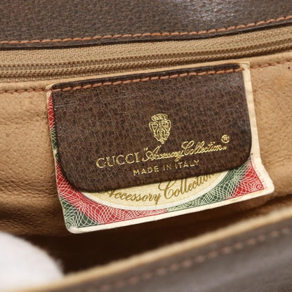 Gucci Vintage Shoulder Bag GG Canvas and Leather, BEIGE, CANVAS, Shoulder bag