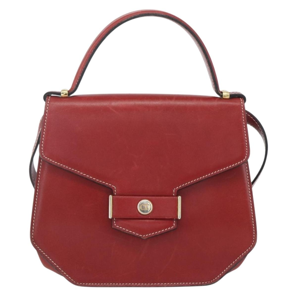 Christian Dior Vintage Handbag Leather, RED, LEATHER, Handbag
