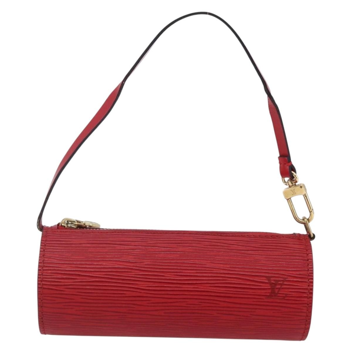 Louis Vuitton Soufflot Pochette Epi Leather, RED, LEATHER, Clutche & pouche